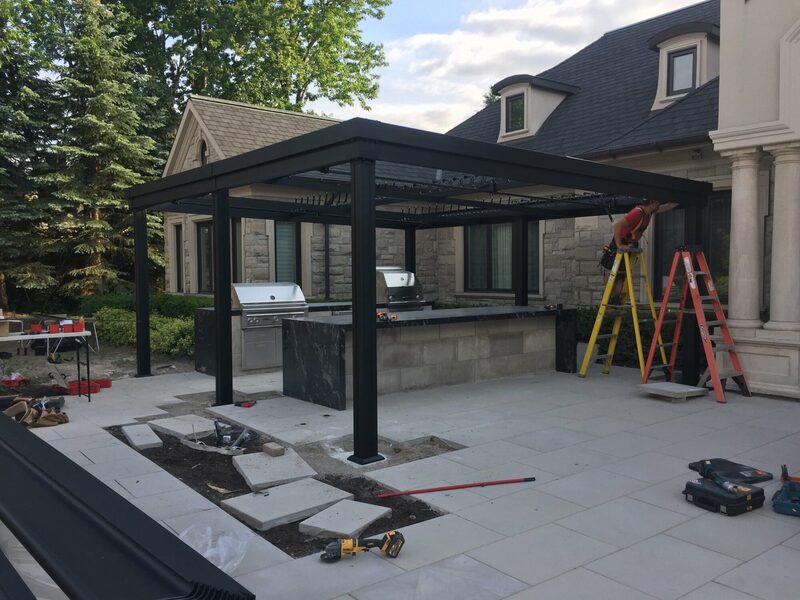 Pro-Land's construction team building a landscape