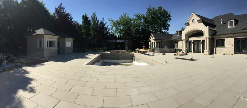Pro-Land crew and equipment on a residential construction site